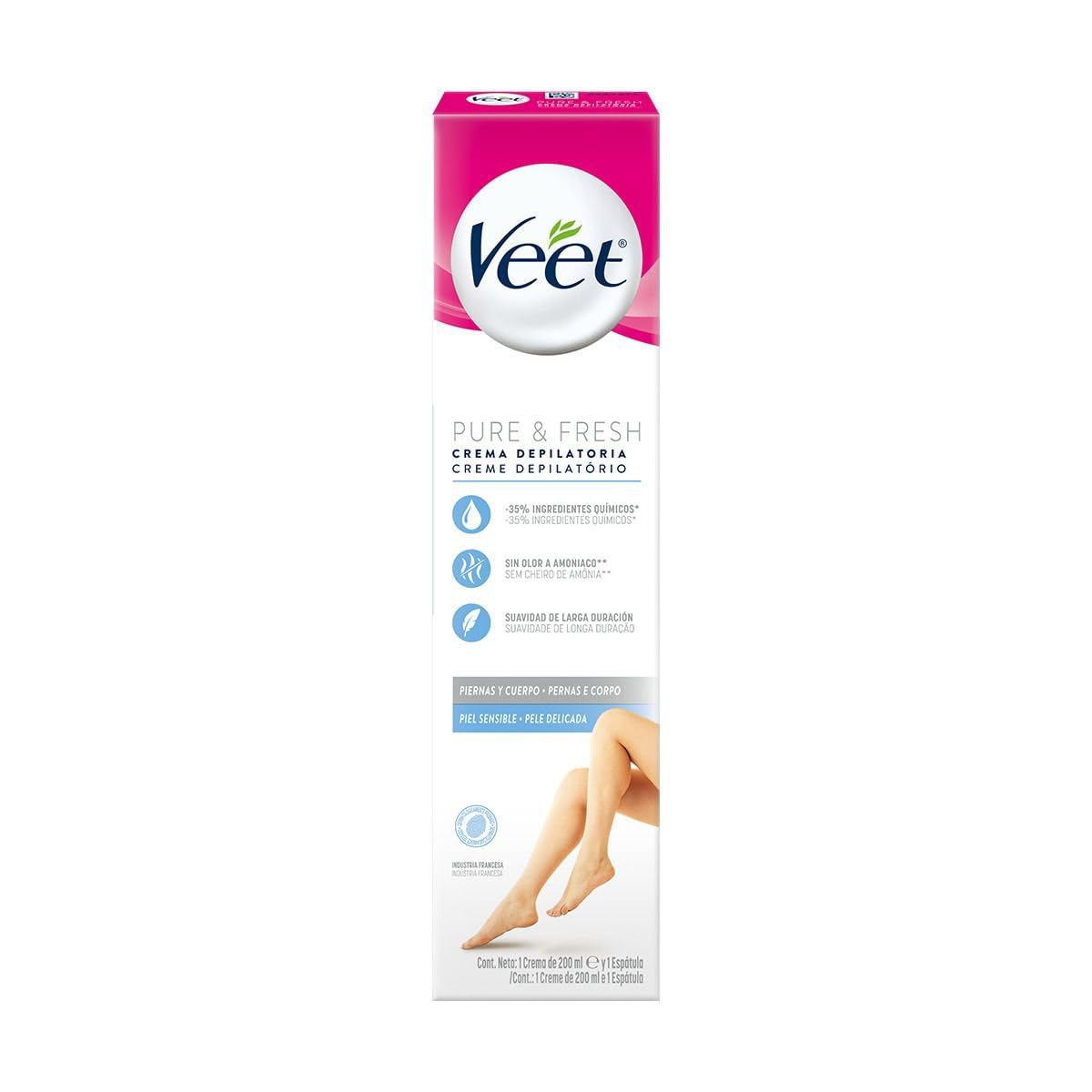 Bella Aurora Veet Pure & Fresh Delicate Skin Body Depilatory Cream - 200ml