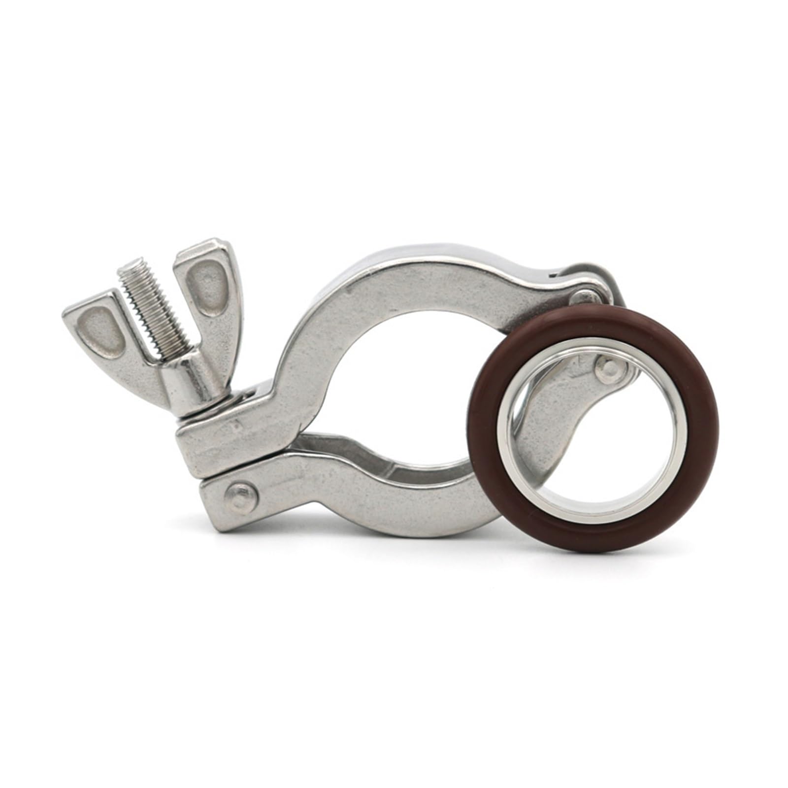 LIUCH 1Pc KF10 KF16 KF25 KF40 KF50 Flange 304 Stainless Steel Vacuum Clamp Quick Pipe Fitting with 304 Bracket FKM O-Ring(Clamp Bracket,KF40_1 PC)