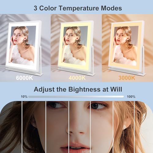 Espejo Beelux para maquillaje con luz LED ajustable 11" miniatura 3
