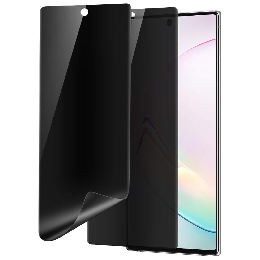Galaxy Note 20 Ultra 5G Privacy Screen Protector, Case Friendly, Support in-Screen Unlock, Full Adhesive Soft Film [2 Pack], 2 Way Anti-Spy Flexible Privacy TPU Film for Samsung Note 20 Ultra (6.9ââ‚¬Â)