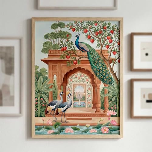 Image of kotart Indian Traditional Art Wall Painting Home Decoration With Frame For Living Room Bed Room Hotel Wall Decor Digital Reprint Engineered Wood (19x25 inch)