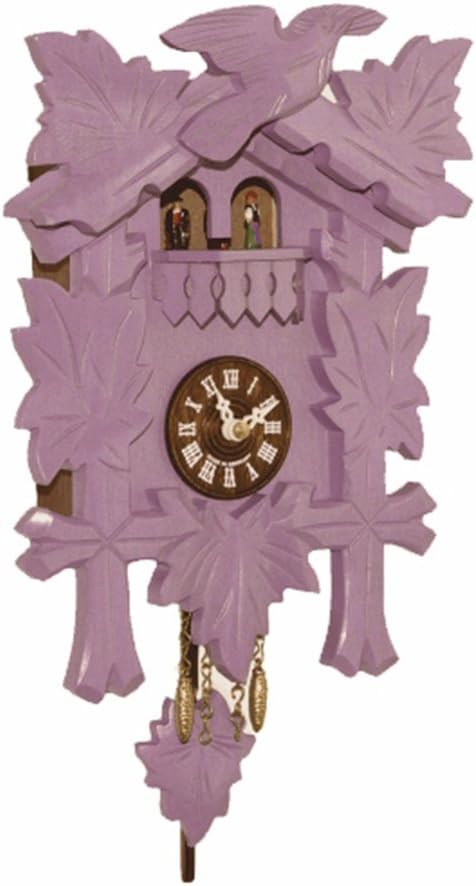 Trenkle Kuckulino Black Forest Clock with Quartz Movement and Cuckoo Chime, Turning Dancers