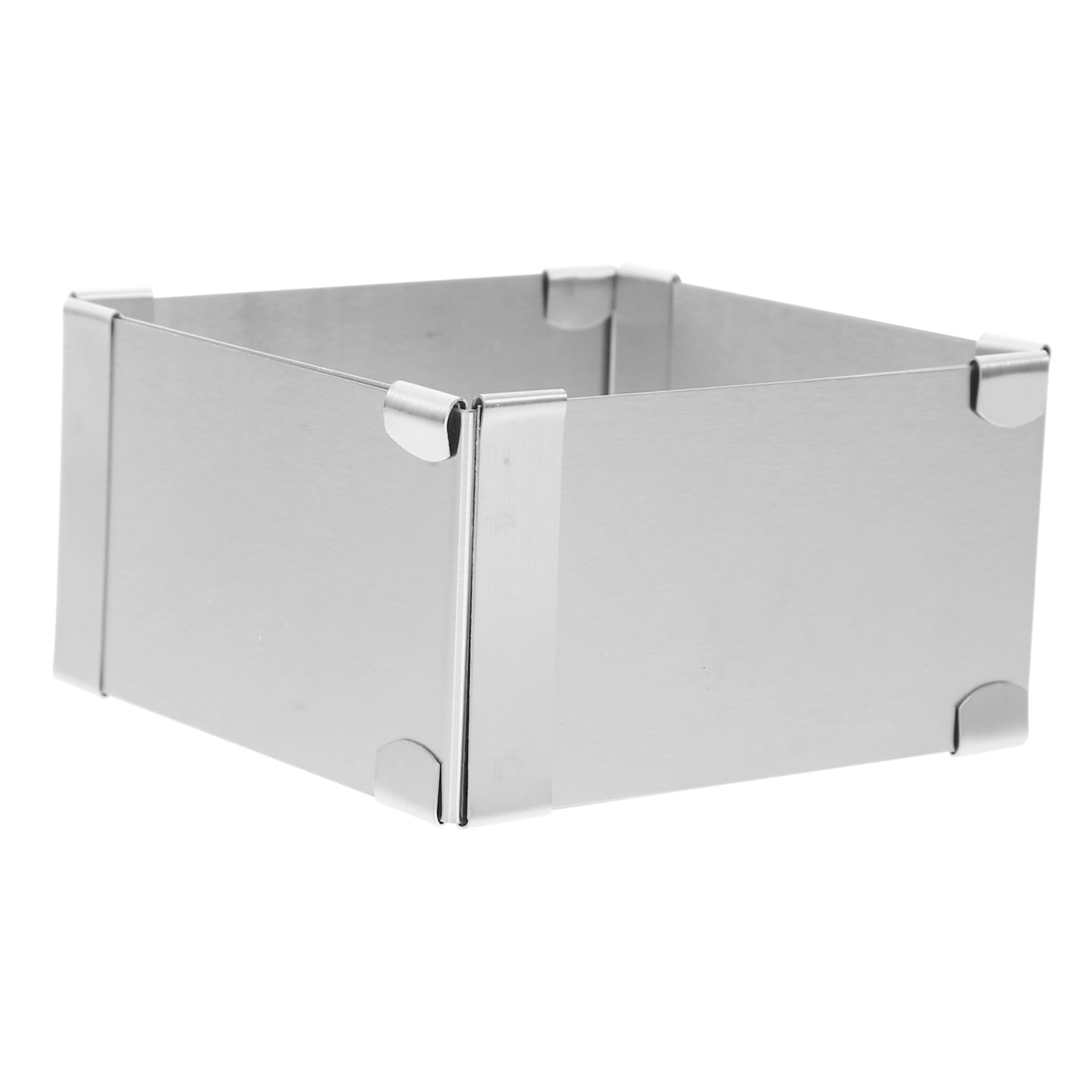 LALADEFIEE Stainless Steel Mousse Ring Square Cake Ring Molds Non-stick Baking Tool 3.5 Inch Diameter Random Style