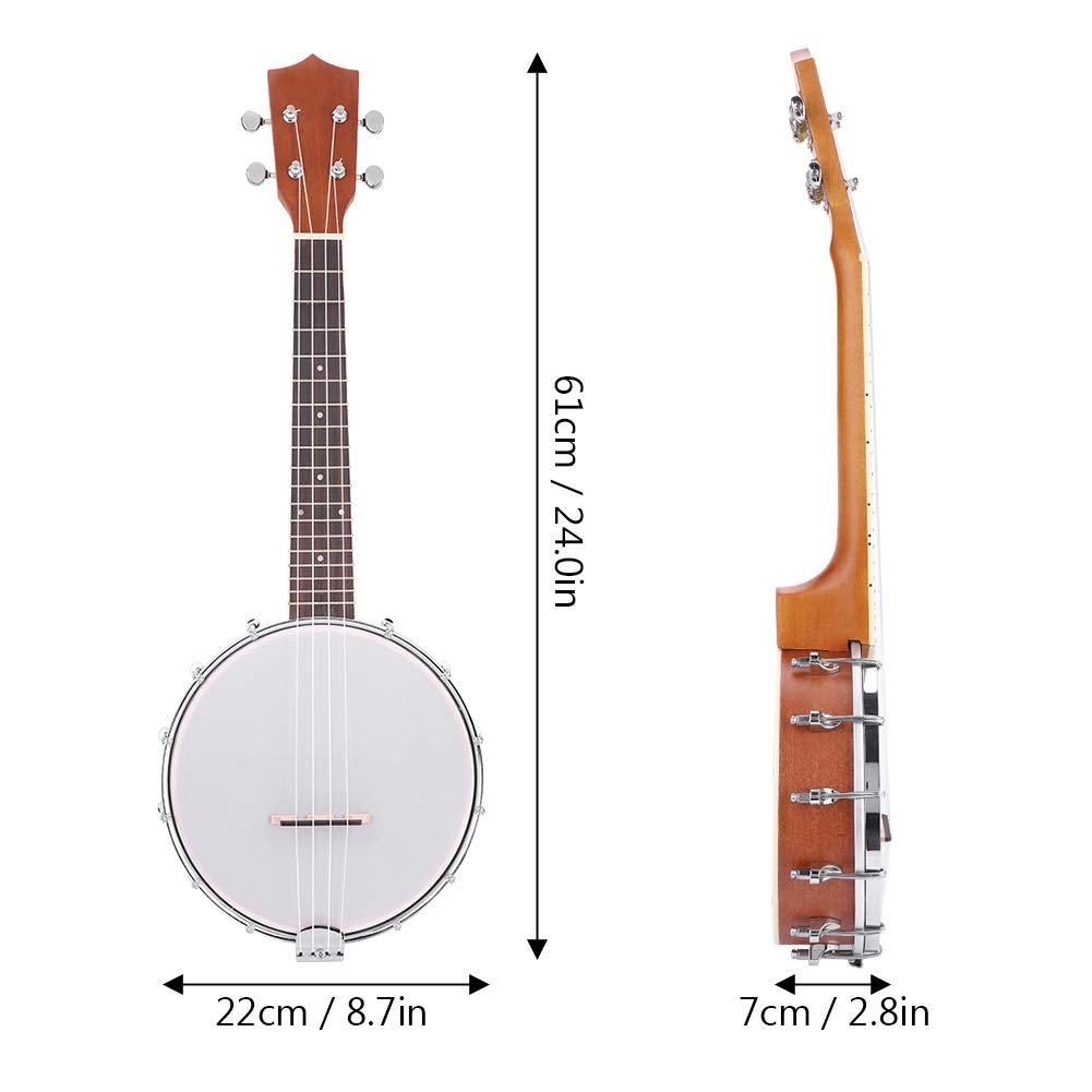 Cadeaux de mai Ensemble de Banjo à 4 Cordes avec Un Chiffon polonais de Nettoyage de Capo BJ10, pour Les Amateurs de Musique