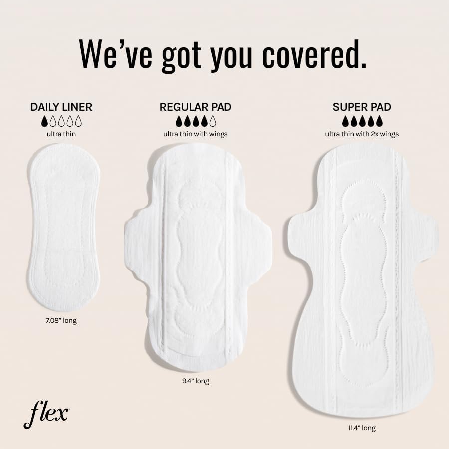 Image of Flex Ultra Thin Pads Super with Wings (6-Pack, 156 Pads Total)