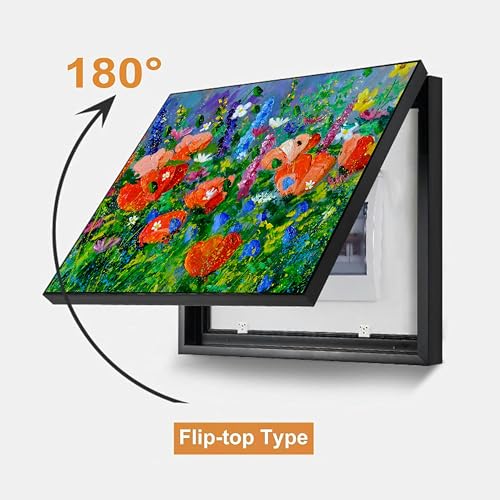 Image of Electric MCB Box Cover Frame With Hydraulic Decorative Painting Tulip Flowers Painting Electrical Panel box Cover, Switch Box Frame Will Fit Max 10x14 inch Switch Board, Outer Size 13X17 Inch