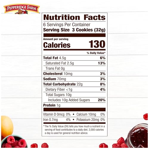 Pepperidge Farm 77S-14801 Verona Apricot Raspberry Thumbprint Cookies thumb #2