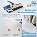 Frifreego Long Reach Stapler, Heavy Duty Long Arm Stapler, 200 Sheets Capacity, 4000 Staples Gift, 9.84” Adjustable Stapling Depth Suitable for Booklets & Office Document, Fixable Paper Guide