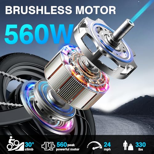 Electric Bike for Adults Teens, Folding E-Bike,Commuter City Foldable ebike with 560W Motor 48V 10Ah Battery, 24MPH 3-Level Pedal Assist, Dual Disc Brakes,14" Compact Electric Bicycle with Pedals - Image 2