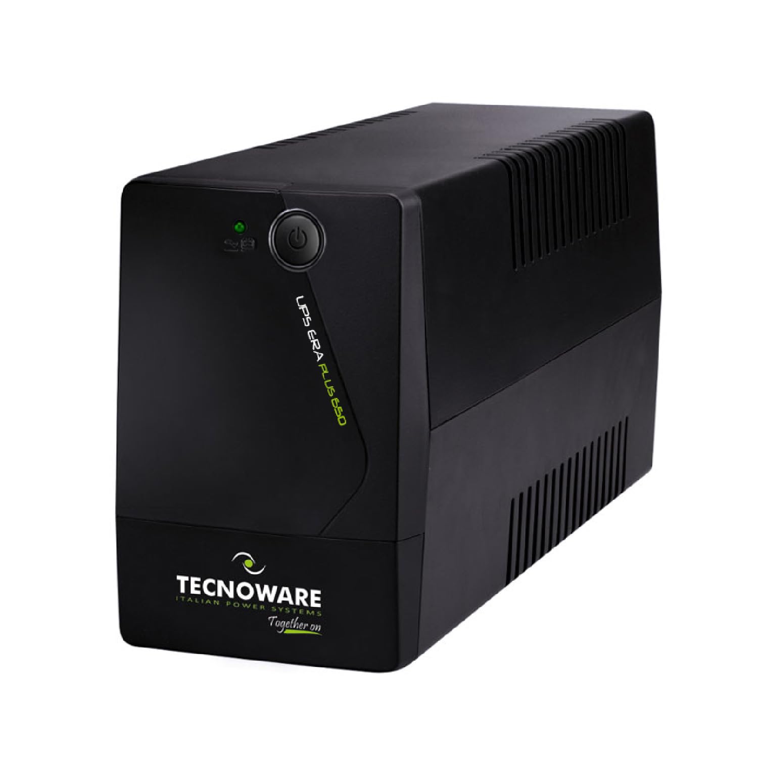 Tecnoware UPS 650VA per PC/Modem, NO Gaming/Console, Gruppo di Continuità ERA PLUS, 2 Schuko, Protezione Blackout e Sbalzi tensione per PC, Modem, Videosorveglianza, Punto Cassa, NAS, POS