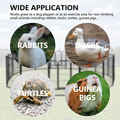 Dogelsy Dog Playpen 8/16 Panels Heavy Duty Puppy Playpen Foldable Dog Fence Pet Playpen With Door For Small Medium Dogs Indoor & Outdoor (28" Wx31.5 H, 8 Panels) #TOP6