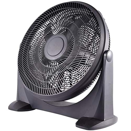 BAKAJI Ventilatore da Tavolo Potenza 90W Diametro Pale 50cm 3 Velocità Selezionabili Inclinazione Regolabile Colore Nero Base a 2 Piedi