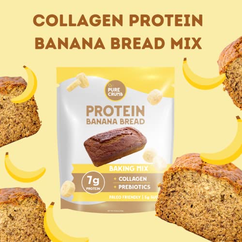 Pure Crumb Protein Banana Bread Mix - Collagen Protein, Paleo Friendly, Low Sugar, Gluten Free #TOP1