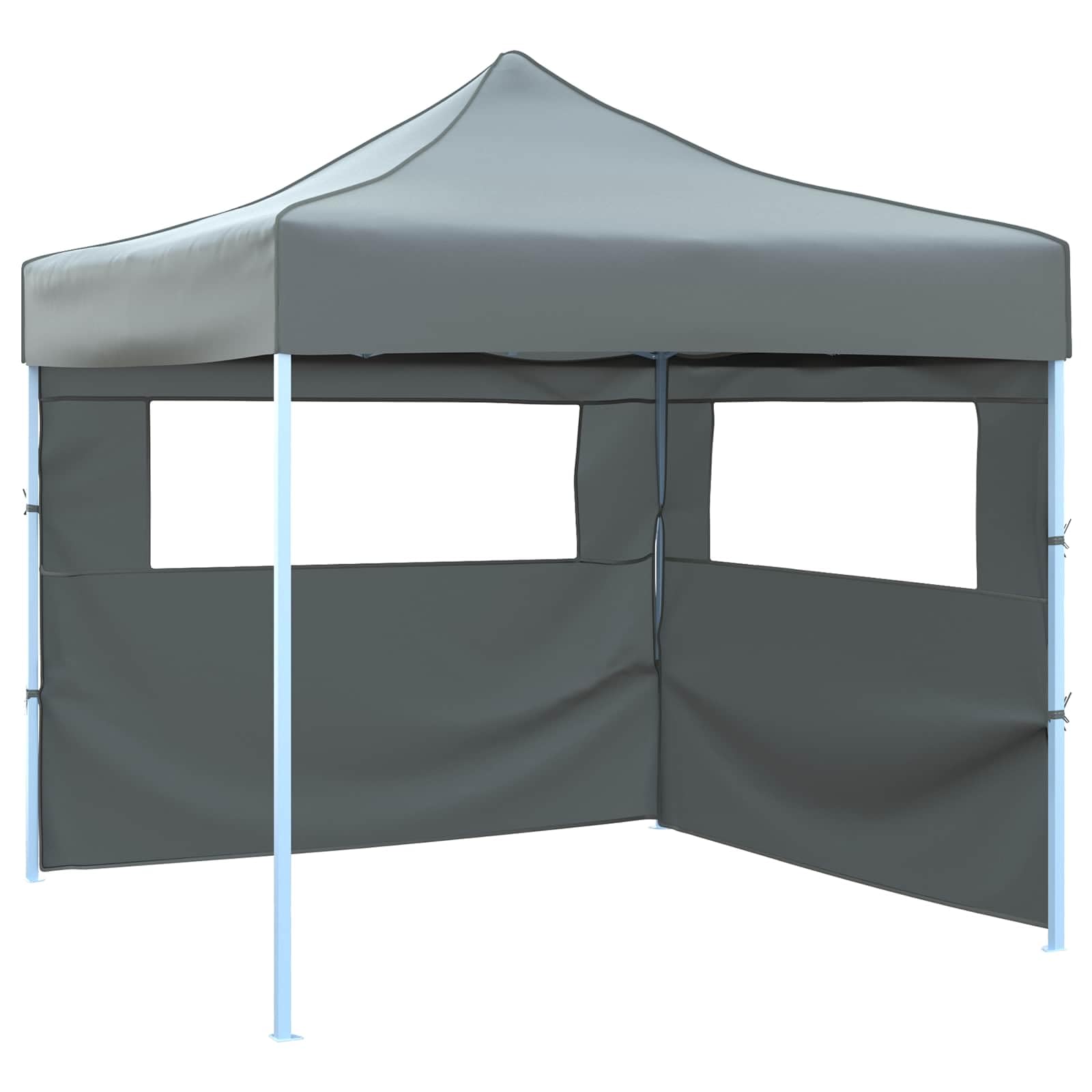 Antracytowy namiot imprezowy 291 x 291 x 315 cm, tkanina Oxford, namiot zewnętrzny z pokrytym PVC dachem z tkaniny Oxford, odporny na wodę i promieniowanie UV, z 4 strunami po 3,5 m