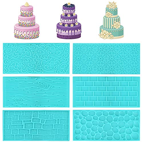 Tappetino per Goffratura Torta Pizzo, Tappetini In Silicone Pizzo Stampo In Pizzo di Zucchero Stampi in Silicone per Decorazione Torte Stampo per Torta in Pizzo 3D per Fondente Cioccolato Accessori