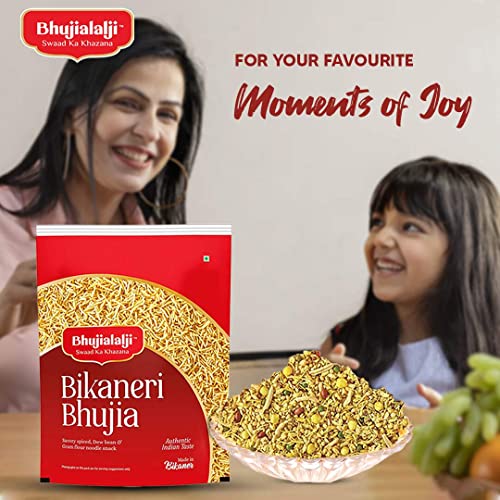 Image of Bhujialalji Bikaneri Bhujia,Navratna Mix (Combo pack of 2) 2kg | Rajasthani Namkeen | indian Spices | Indian Tea Time Fresh & Mixture | Ready to eat