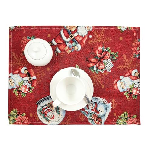 Tovaglietta Americana prima colazione in tessuto Gobelin NATALIZIA - Tovaglietta americana NATALE - Made in Italy (BABBO)