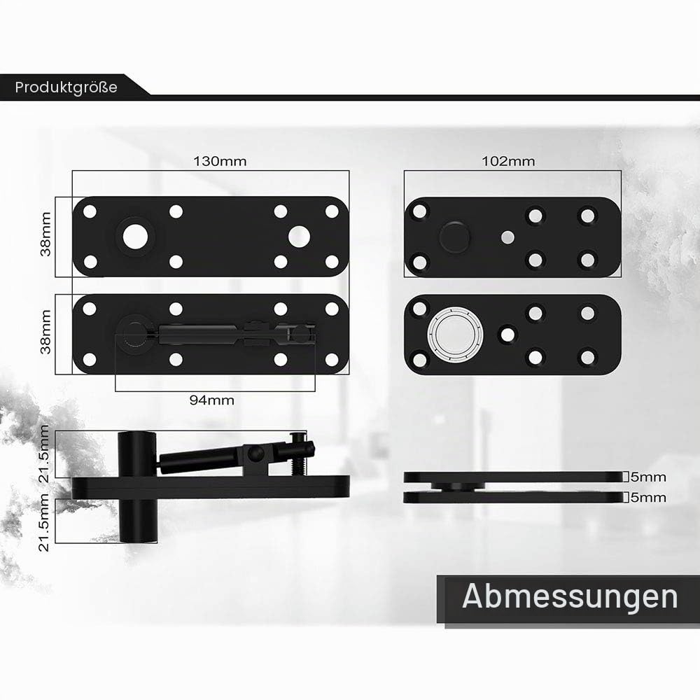 FRMSAET Hochbelastbares Metall-Türscharnier mit verdecktem Drehpunkt-1Stück