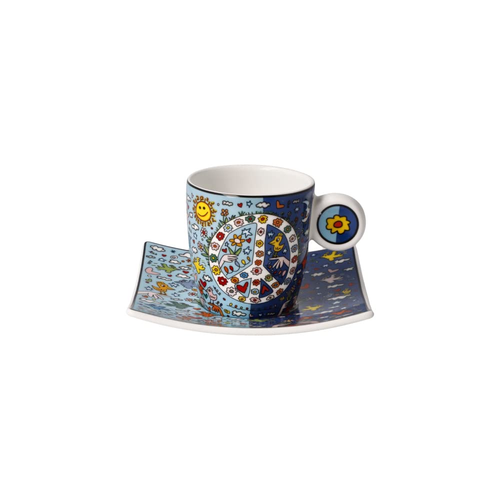 Espresso Cup James Rizzi Give Peace a Chance - Pop Art