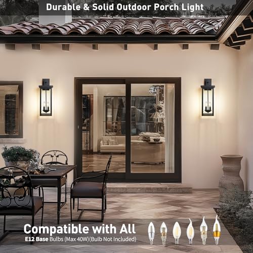 22-Inch-Large-Black-Outdoor-Wall-Lights-Exterior-Lighting-FixturesOutside-Lights-for-HouseFront-Porch-LightWaterproof-Outdoor-Wall-Sconce-Lights-Carriage-Lights-Exterior-LightsE12-Base2 22 Inch Large Black Outdoor Wall Lights Exterior Lighting FixturesOutside Lights for HouseFront Porch LightWaterproof Outdoor Wall Sconce Lights Carriage Lights Exterior LightsE12 Base2