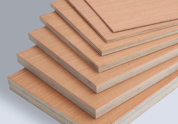Premium Plywood 3 x Sheets 12mm 1220mm x 610mm Temperate Hardwood Core Light Pink Engineered Veneer EN 314-2 Class 2
