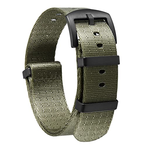 Image of BINLUN Nylon Watch Band Thick G10 Premium Ballistic Nylon Multicolor Replacement Watch Straps with Silver /Black Stainless Steel Buckle for Men Women 18mm 20mm 22mm 24mm