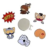 Andoji Funny Golf Ball Marker 6 Pack with Magnetic Hat Clip