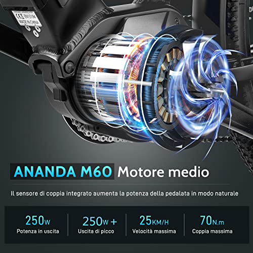 Fafrees Bici Elettrica con APP, 27.5 Bicicletta