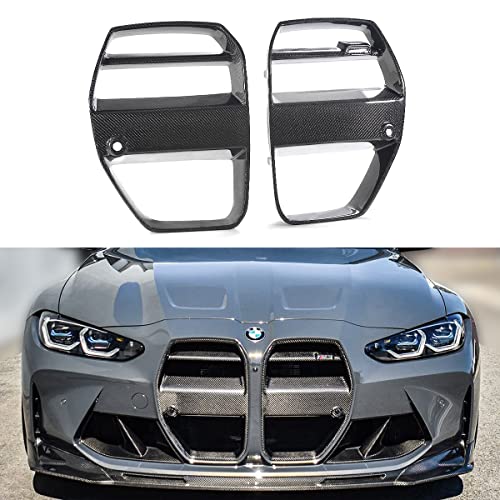 Real Carbon Fiber V Style Front Nose Grill Grille