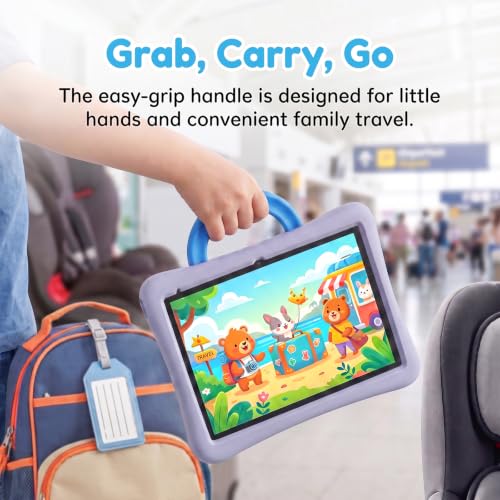 Image of Kids Tablet 10 Inch Android Tablet for Kids Comes with a Shock-Resistant Protective Case, 8GB RAM 32GB ROM Tablets Supports 1TB MicroSD 6000mAh Battery Dual Cameras 5G Wifi6 Android Tablets with Cover