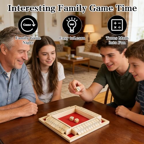 Juego Shut The Box de madera para 2-4 jugadores miniatura 5