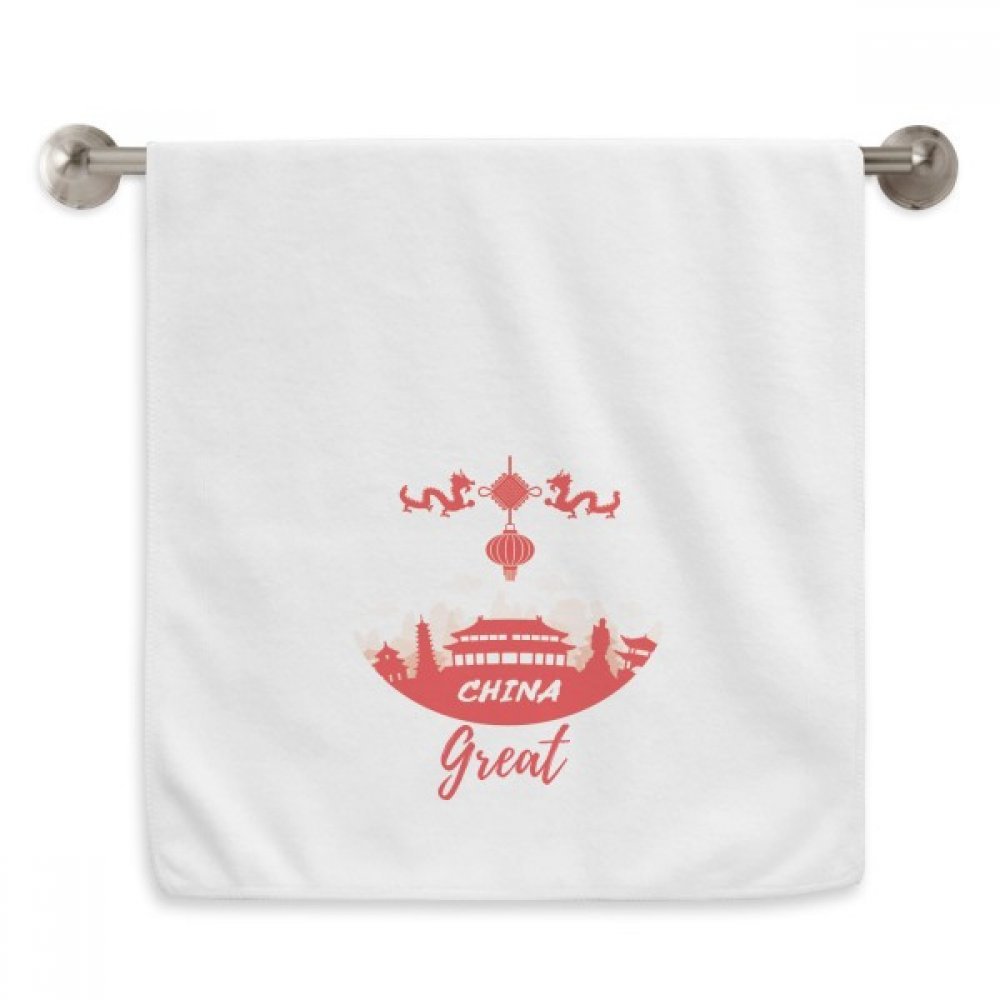 Serviettes moelleuses haut de gamme imprimé silhouette rouge