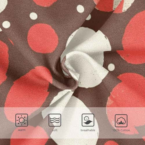 KLL White Polka Dot Red Background Chestnut Toddler Boys' Comfort Briefs Cute Children Undies3