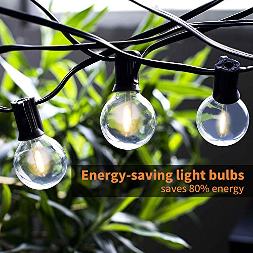 Bomcosy 30ft String Lights WIFI, Dimmerabile 9.14M Luci da Esterno LED Catene Luminose per Esterni, G40 Filo Lampadine Luminarie Lucine da Esterno Decorative per Terrazzo, Giardino, Balcone - Image 5