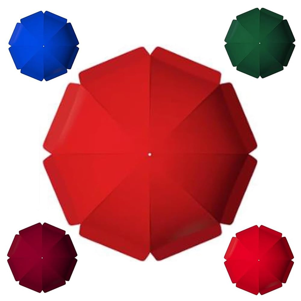 Baldachim zamienny do parasola tarasowego 2,2 m (3,0 m), ochrona UV, 8 żeber, tkanina do ogrodu/basenu/tarasu, czerwony, 2,6 m (8,5 stopy)