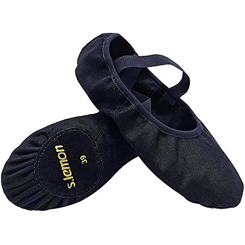 Chaussons Ballet S.lemon - Toile Élastique Semelle Cuir