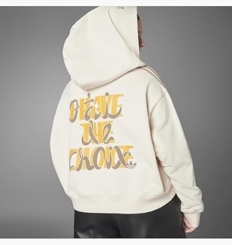 adidas Originals Women's Cropped Hoodie Sweatshirt, Wonder White