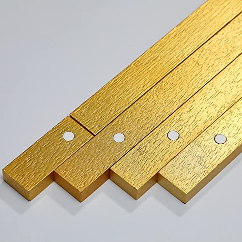 Magnetic Poster Hanger Frame 12 Inch Wide, Gold, Strong Magnet, Premium Wood And Quick Assembly, Wall Hanging Wooden Frame For Posters, Scroll, Picture, Print, 12X18 12X16 12X12 #TOP5