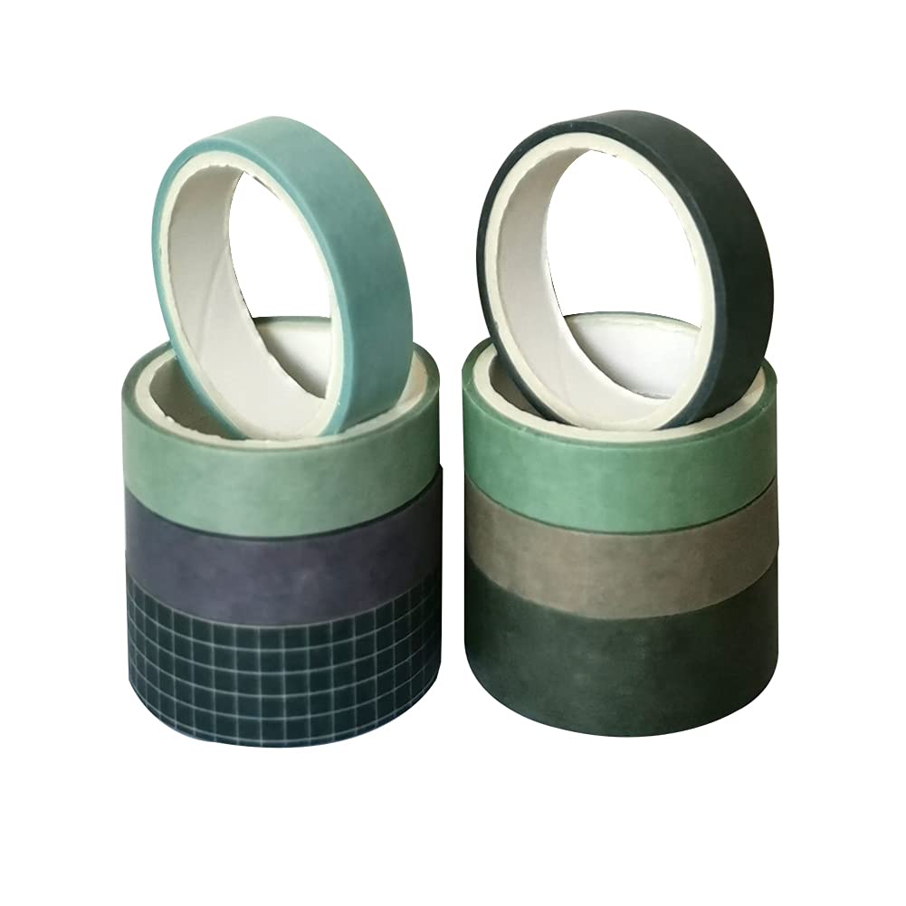 Washi taśma samoprzylepna w jednolitym kolorze, zestaw 8 rolek do scrapbookingu, pamiętników osobistych, scrapbookingu, prac ręcznych, kopert, książek