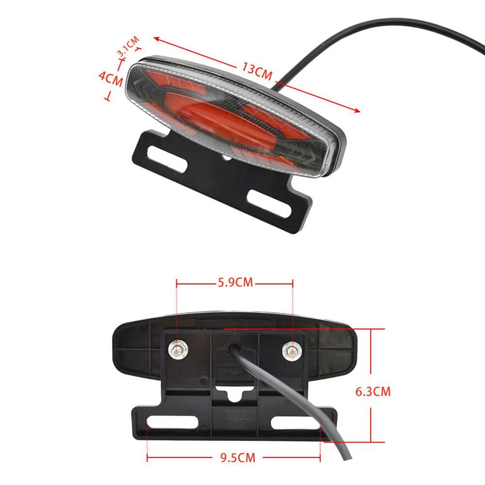 Fanale Posteriore a LED Multifunzione per Bicicletta elettrica, Luce di Sicurezza ad Alta luminosità, Luce di Segnalazione Posteriore per Mountain Bike, Luce di sterzo