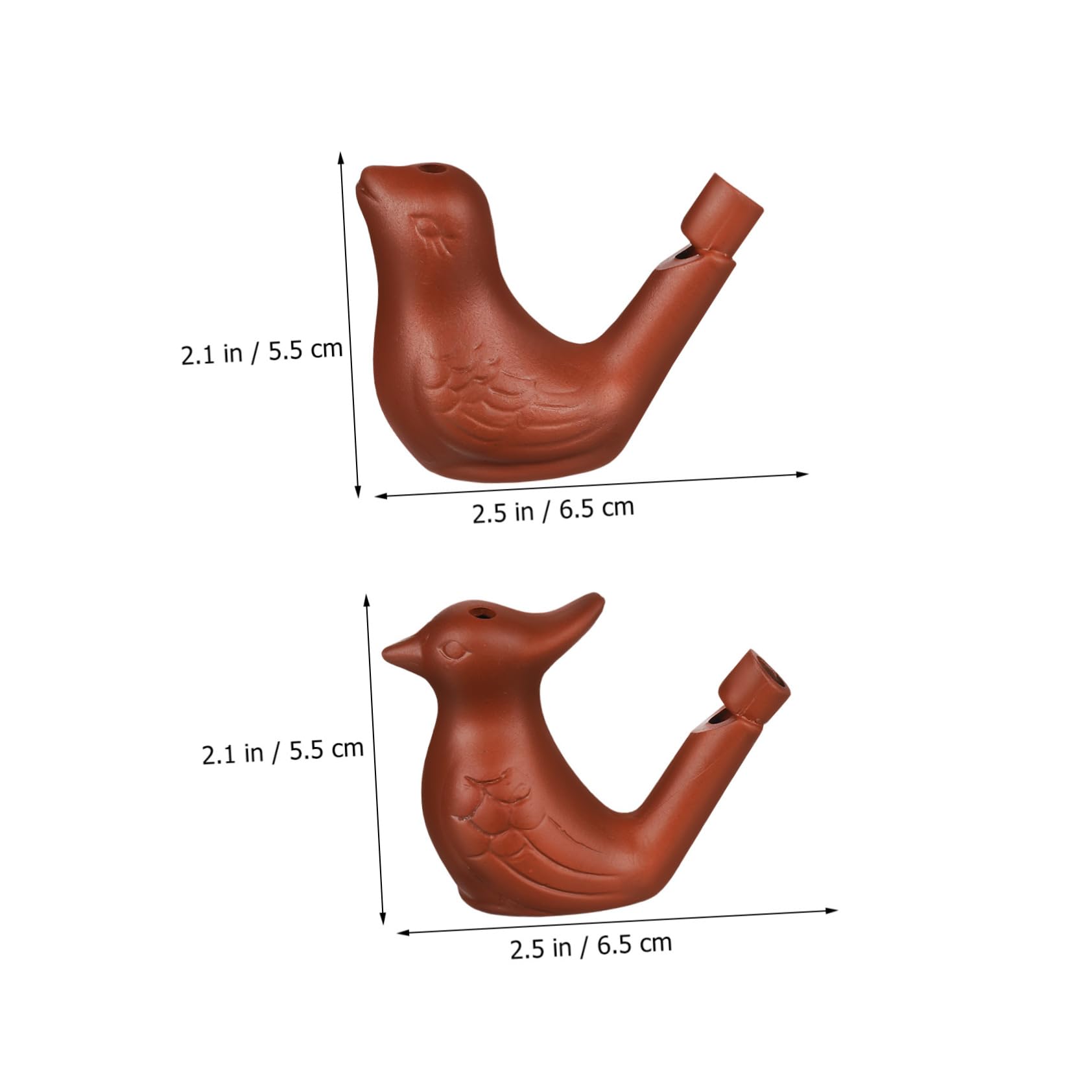 Abaodam 4Pcs Pottery Bird Water Whistles Musical for Adults Realistic with Portable Lanyards for Outdoor Fun Bird Watching