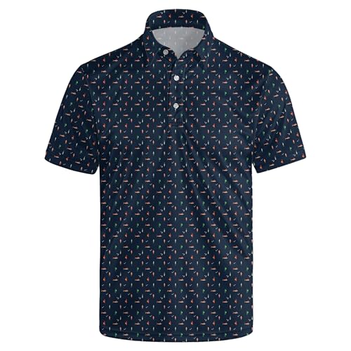 Polos divertidos para hombre, camisetas de golf de manga corta con cuello polo, secado rápido, camisetas de rendimiento para golf, regalos para hombres miniatura 6