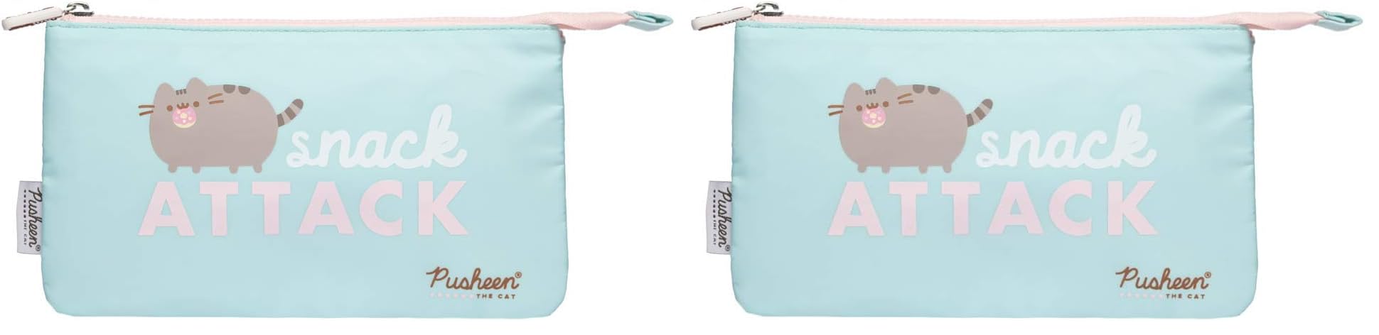 Grupo Erik - Pusheen Foodie Collection Triple Pocket Pencil Case, Blue, 21,5 x 12 x 3,5 cm (Pack of 2)