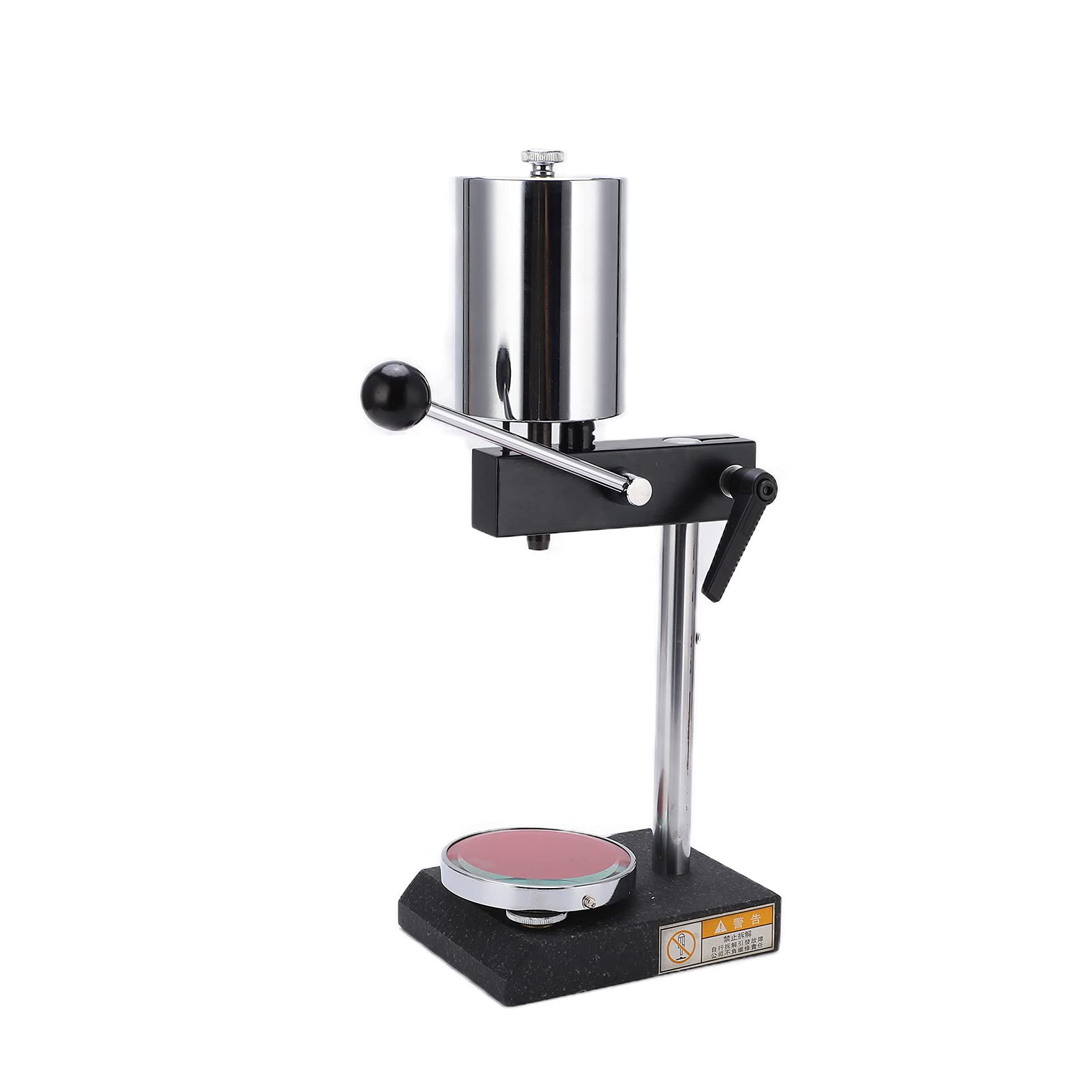 FTVOGUE Soporte para Probador de Dureza, Soporte Duradero de Metal y Vidrio para Durómetro Shore, Perfecto para Pruebas de Caucho y Espuma en Casa o Laboratorio, Tamaño 6,3x4,7 Pulgadas