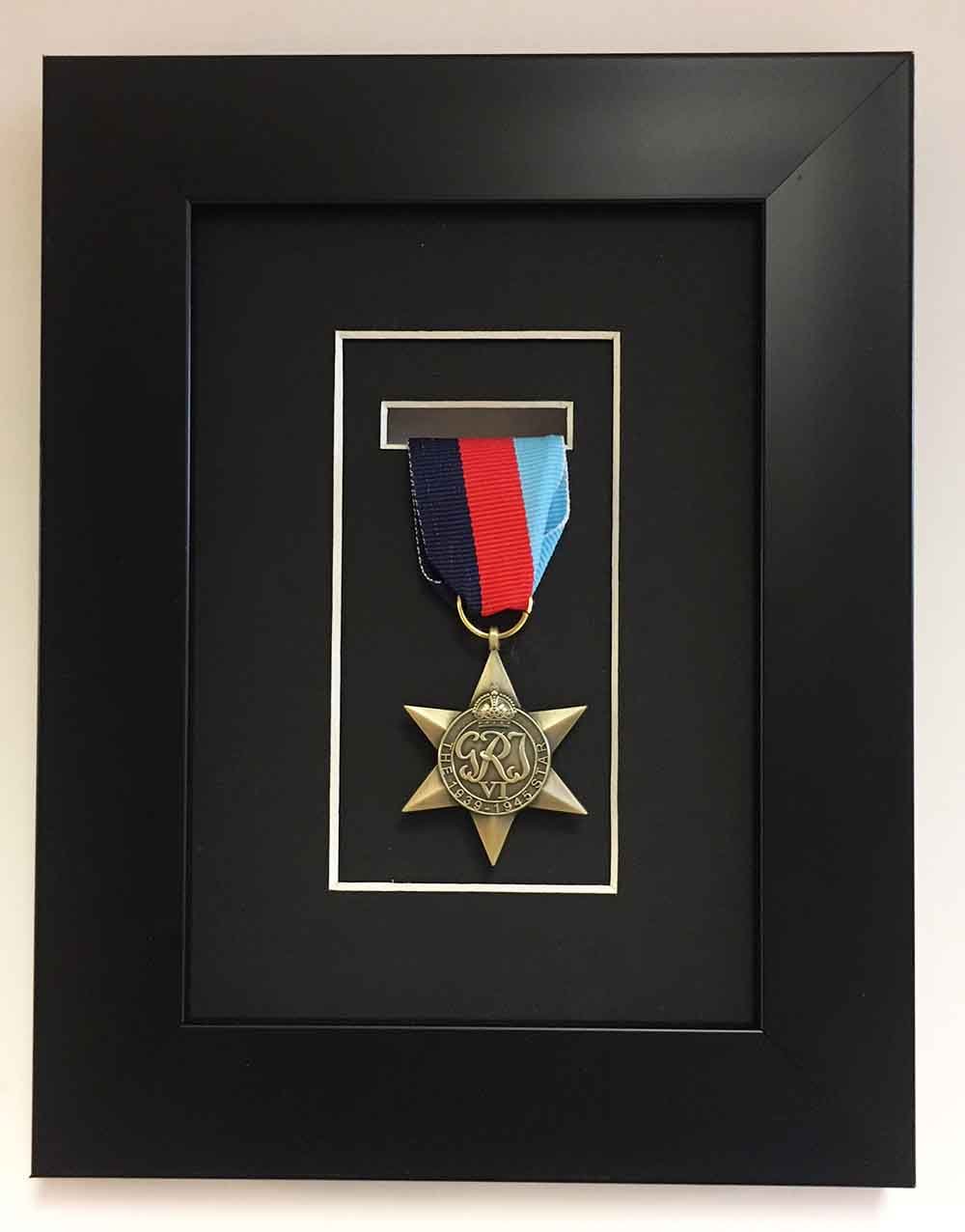 Kwik Picture Framing Ltd Black Mount Shadow Box Frame For Medal Display | Deep 3D Box For Military, Sports And War Awards | Perspex Front And Mdf Backing | - Black Frame | Fits One Medal