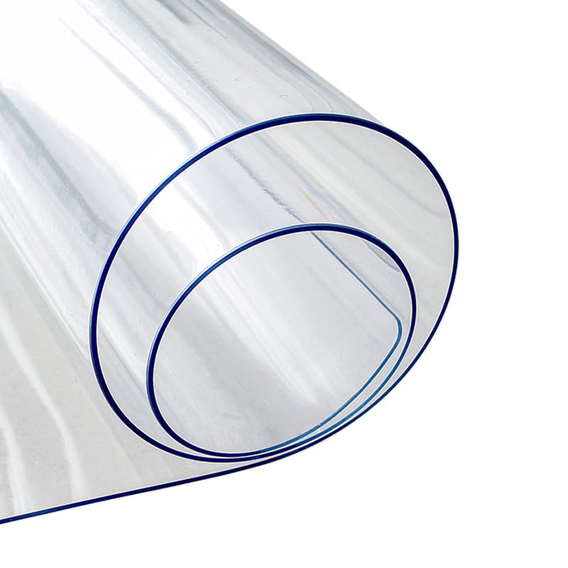 Zorplex Sottomano da Scrivania Trasparente 80x40x0.15cm, Grande Tappetino in PVC Antiscivolo e Impermeabile, Copertura Protettiva Anti-graffio Resistente al Calore per Tavolo da Ufficio (T 80 x 40cm)