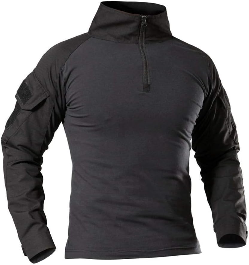 Men'S Outdoor Tactical Hiking T-Shirts Military Army Camouflage Long Sleeve Hunting Climbing Shirt Breathable Sport Clothes, 4XL