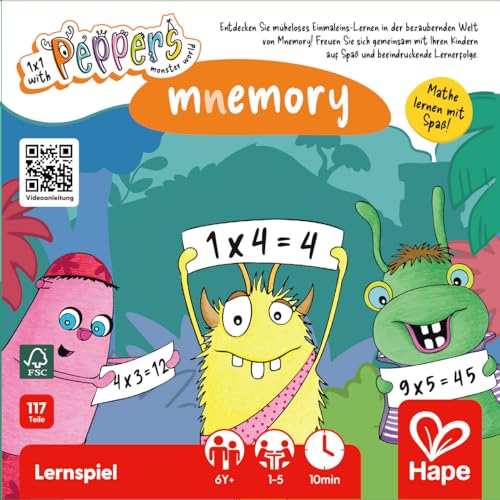Hape - Mnemory: 1x1 with Peppers monster world miniatura 2