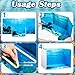 AmazingSpark 4 Set Ocean Habitat Diorama Box and Water Sticker Decor, Under The Sea Diorama Project Supplies Set, Cardboard Display Case Kit & Water Sticker with Double Sided Tapes for DIY Crafts Toys