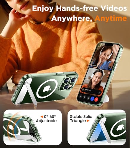 Image of Magnetic Compatible with iPhone 13 Pro Max Case, [Built-in Invisible Kickstand][Compatible with MagSafe] [Military Grade Shockproof] Slim Thin Phone Case for iPhone 13 Pro Max 6.7 inch
